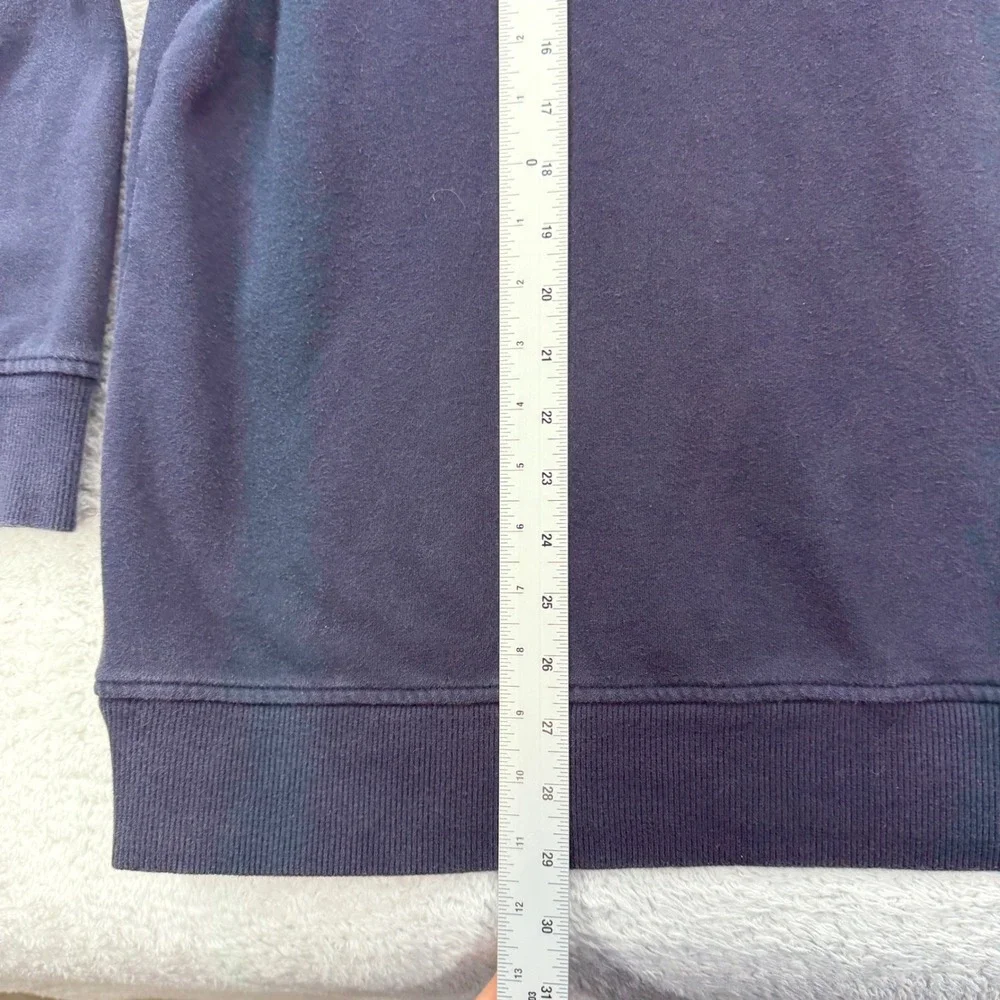 The North Face Mens Snap Neck Pullover Sweatshirt Navy Blue XXL‎